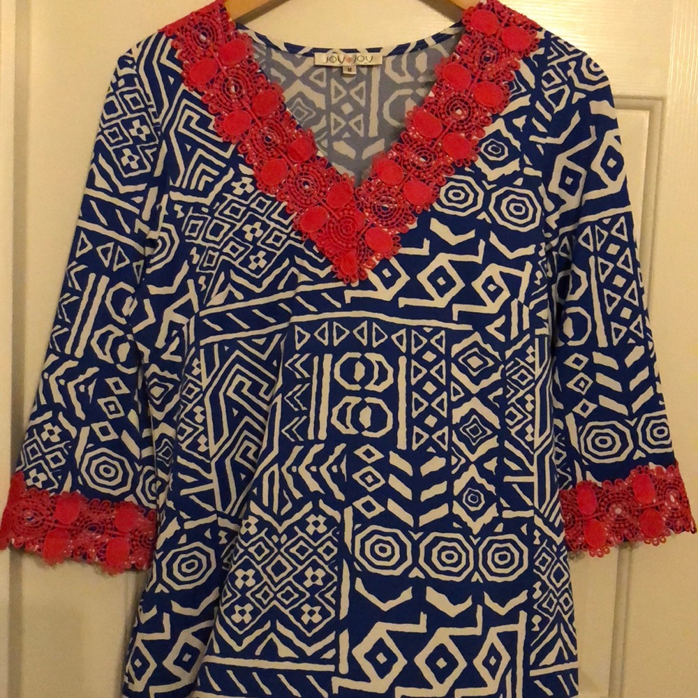 Patterned Shift Dress - image 2